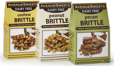 DAIRY FREE (vegan) Dairy Free BRITTLE: 5 boxes for $39.75